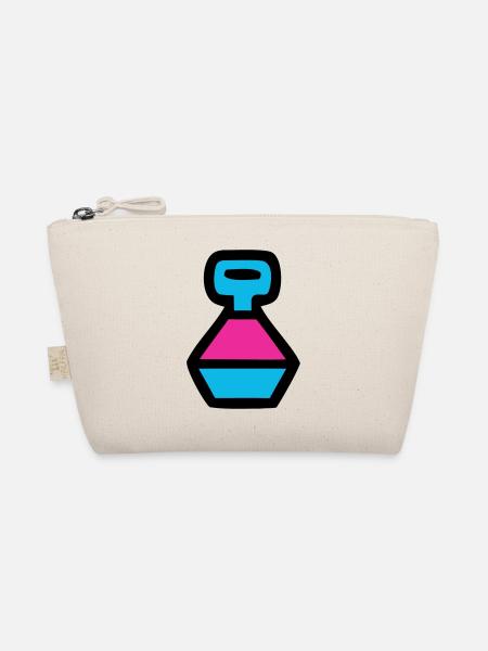 Retro Water Bottle 90s Pop Art - Organic Pouch - nature - Front