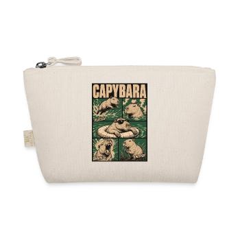Comic Capybara Action Style - Bio-Täschchen - Natur - Vorne