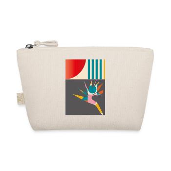 Geometric Bird of Paradise Flower Modern Retro Art - Organic Pouch - nature - Front