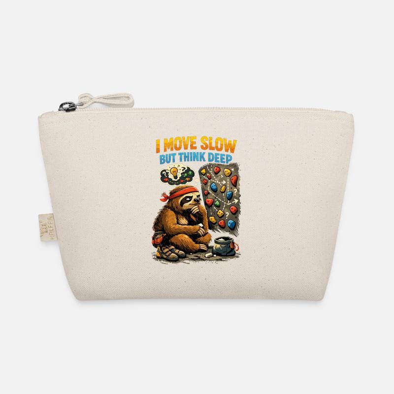 Sloth Bouldering – Comic Climbing Shirt Organic Pouch