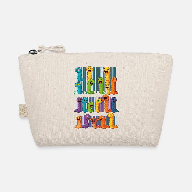 Colorful Worm Barcode Collection Organic Pouch