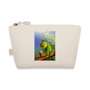 Monstre grimpeur vert drôle - Trousse biologique - nature - Devant