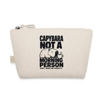 Capybara Morning Person Funny Quote - Bio-Täschchen - Natur - Vorne