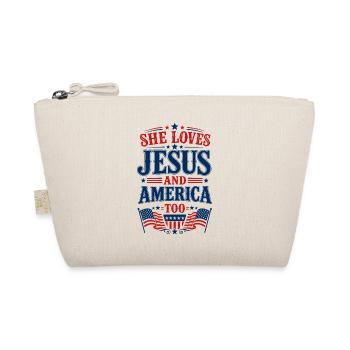 Elle aime Jésus et l’Amérique - Trousse biologique - nature - Devant