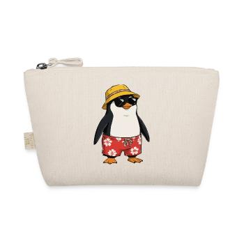 Beach Penguin Hawaiian Look - Organic Pouch - nature - Front
