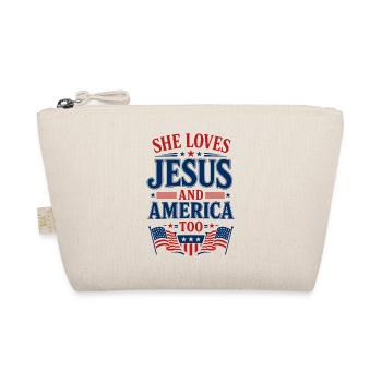 Elle aime Jésus et l’Amérique - Trousse biologique - nature - Devant