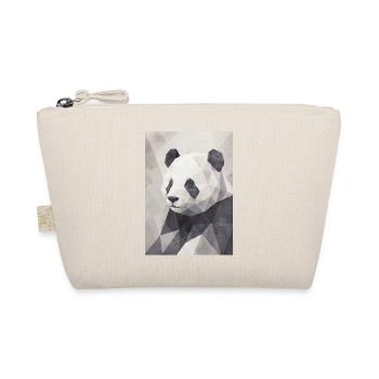 Geometrischer Panda Polygon Art  - Bio-Täschchen - Natur - Vorne