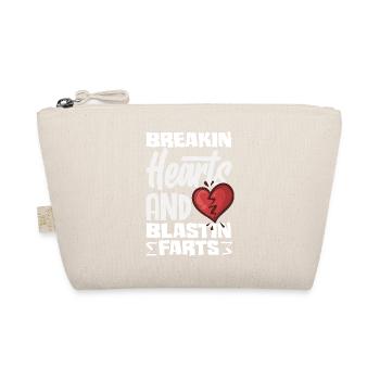 Retro Heart Valentine's Day Design Love - Organic Pouch - nature - Front