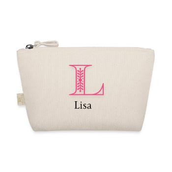Lily Ornament L-Letter - Organic Pouch - nature - Front