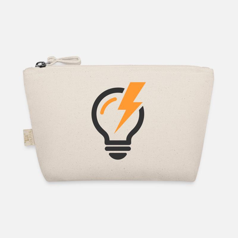 Logo d’électricien avec éclair et ampoule Trousse biologique