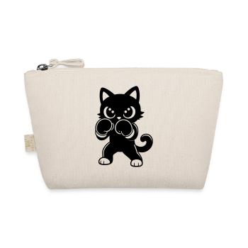 Boxing cat with boxing gloves - Organic Pouch - nature - Front