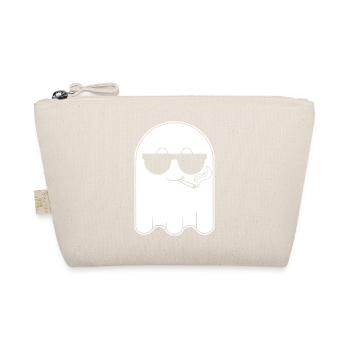 Ghost Sunglasses Smoking Ghost Halloween - Organic Pouch - nature - Front