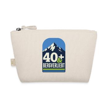 40+ und bergverliebt (blau-grün) - Bio-Täschchen - Natur - Vorne