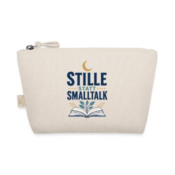 Titel: Stille Statt Smalltalk Lesen Motiv - Bio-Täschchen - Natur - Vorne