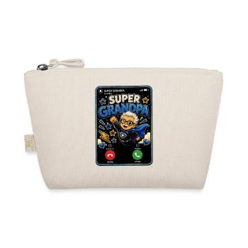 Super Grandpa Incoming Call - Funny Superhero Grandpa - Organic Pouch - nature - Front