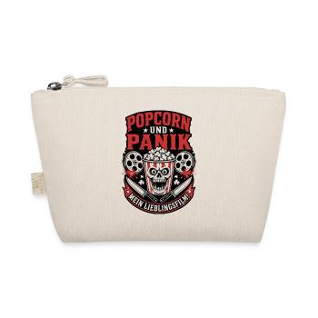 Popcorn und Panik Horror Film Design - Bio-Täschchen - Natur - Vorne