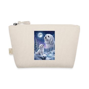 Howling to the Moon Meme Hund Malteser - Bio-Täschchen - Natur - Vorne