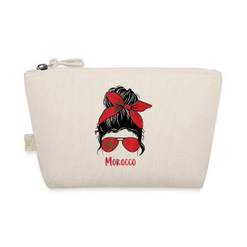 Moroccan Girl, Moroccan Woman, Moroccan Flag - Organic Pouch - nature - Front