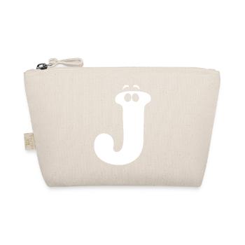 Large J Style Print | Letter J funny J logo - Organic Pouch - nature - Front