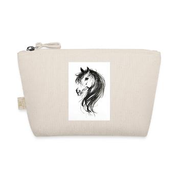 Horse head painted - Organic Pouch - nature - Front