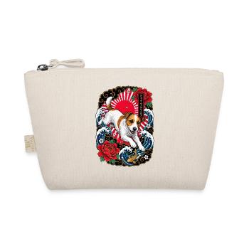 Jack Russell Terrier im Japan Tattoo Stil - Bio-Täschchen - Natur - Vorne
