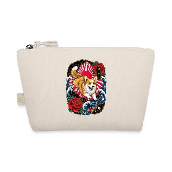 Pembroke Welsh Corgi im Japan Tattoo Stil - Bio-Täschchen - Natur - Vorne
