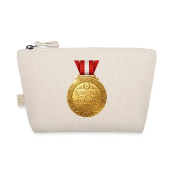 Ruhestand mit Auszeichnung – Goldmedaille Design - Bio-Täschchen - Natur - Vorne