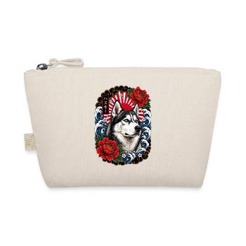 Siberian Husky im japanischen Irezumi Stil - Bio-Täschchen - Natur - Vorne