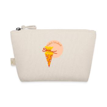 Endlich Schulkind Schultüte Geschenk - Bio-Täschchen - Natur - Vorne