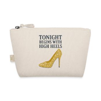 Glitzer High Heels – Tonight begins with... - Bio-Täschchen - Natur - Vorne