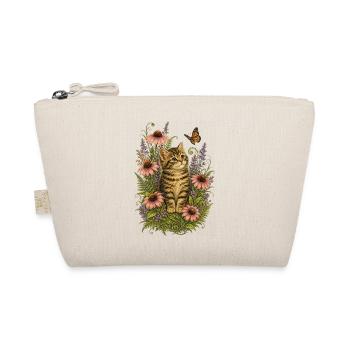 Floral Kitten in Bloom - Organic Pouch - nature - Front