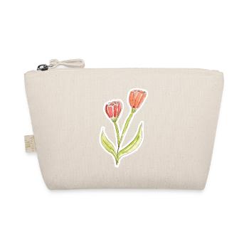 Wasserfarbene Tulpe - Bio-Täschchen - Natur - Vorne