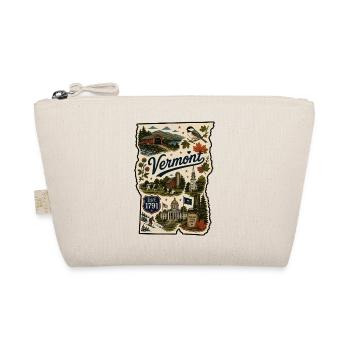 Vermont Green Mountain State Vintage-Aufkleber - Bio-Täschchen - Natur - Vorne