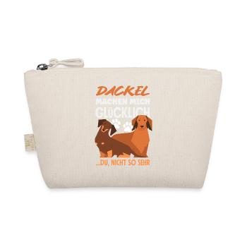 Dackel Machen Glücklich - Bio-Täschchen - Natur - Vorne