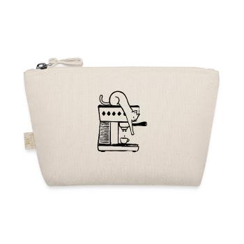Minimalist Coffee Cat - Organic Pouch - nature - Front