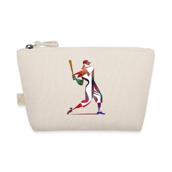 Colored Baseball Player: Dynamic Swing - Organic Pouch - nature - Front