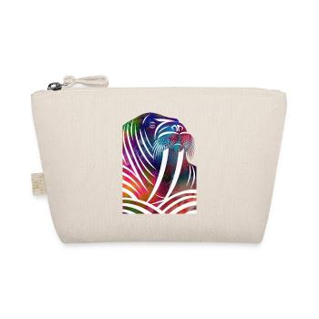 Colorful Walrus in Watercolor Lines - Organic Pouch - nature - Front