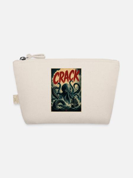 Vintage CRACK Kraken - Bio-Täschchen - Natur