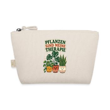 Pflanzen sind meine Therapie – Pflanzen Spruch - Bio-Täschchen - Natur - Vorne