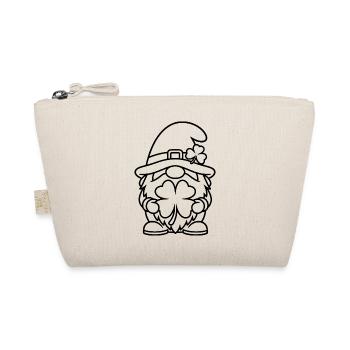 Cute dwarf with lucky clover - Organic Pouch - nature - Front