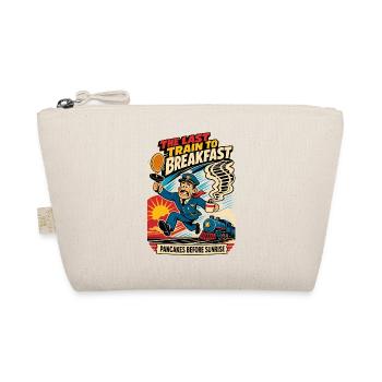 The Last Train for Breakfast – Railway Humor - Organic Pouch - nature - Front