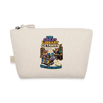 The Great Library Getaway – Books Humor - Organic Pouch - nature - Front