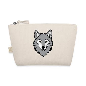 Grauer Wolf Kopf Wildnis Natur Tier - Bio-Täschchen - Natur - Vorne