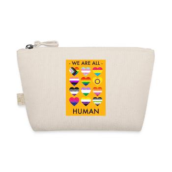 LGBTQIA+ / WE ARE ALL HUMAN - Bio-Täschchen - Natur - Vorne