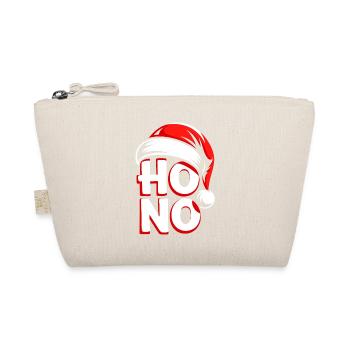 Ho No Weihnachts Logo mit Santa Hut - Bio-Täschchen - Natur - Vorne