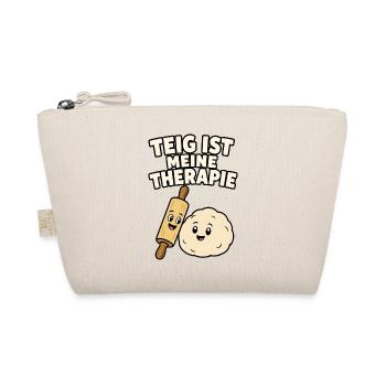 Teig ist meine Therapie Backen Backdesign - Bio-Täschchen - Natur - Vorne