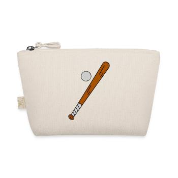 Baseball Bat und Ball Grafik - Bio-Täschchen - Natur - Vorne