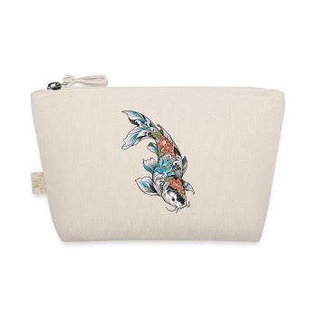 Koi Blüten Ornament - Bio-Täschchen - Natur - Vorne