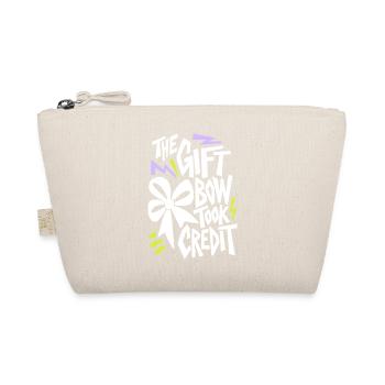Geschenkschleife – The Gift Bow Took Credit - Bio-Täschchen - Natur - Vorne