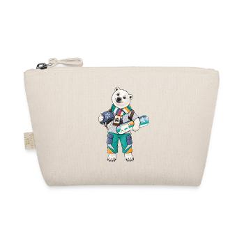 Eisbär Snowboard Fun - Bio-Täschchen - Natur - Vorne